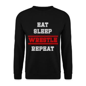 Wrestling wrestlers - Unisex Sweatshirt - black - Front - Alina (178cm) & Michal (187cm)