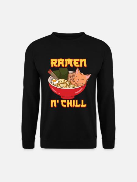 Ramen cat anime - Unisex Sweatshirt - black