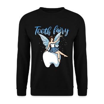 Dentist tooth fairy fairy - Unisex Sweatshirt - black - Front - Alina (178cm) & Michal (187cm)