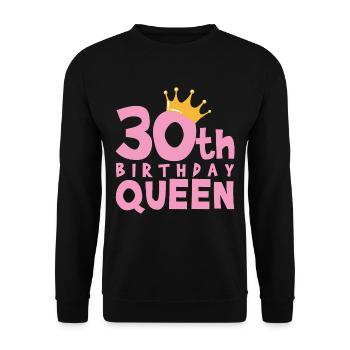 30e anniversaire - Sweat-shirt Unisexe - noir - Devant - Alina (178cm) & Michal (187cm)