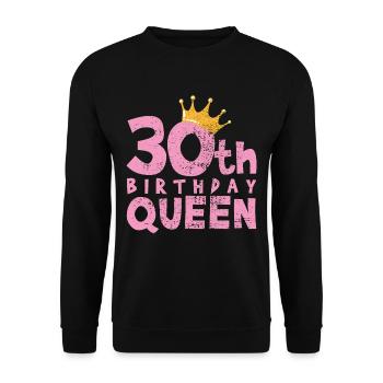 30th birthday - Unisex Sweatshirt - black - Front - Alina (178cm) & Michal (187cm)