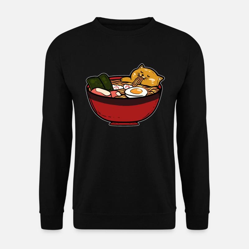 Cat ramen kawaii - Unisex Sweatshirt - black