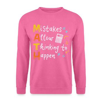 math teacher - Unisex Sweatshirt - pink - Front