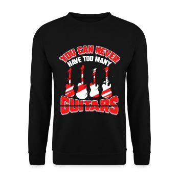 Guitarist electric guitar rock band musician saying joke - Unisex Sweatshirt - black - Front - Alina (178cm) & Michal (187cm)
