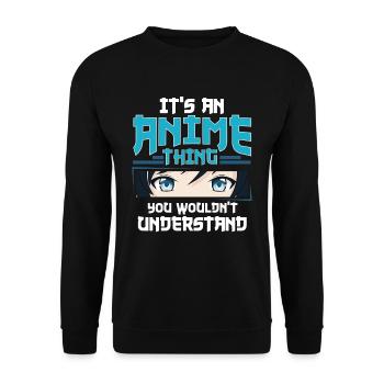 Anime - Unisex Sweatshirt - black - Front - Alina (178cm) & Michal (187cm)