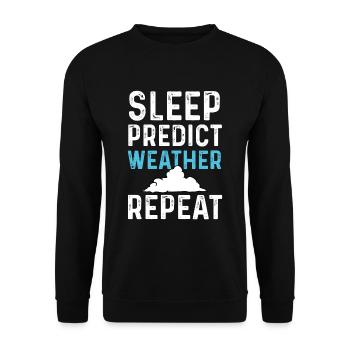 Météorologue météorologique - Sweat-shirt Unisexe - noir - Devant - Alina (178cm) & Michal (187cm)