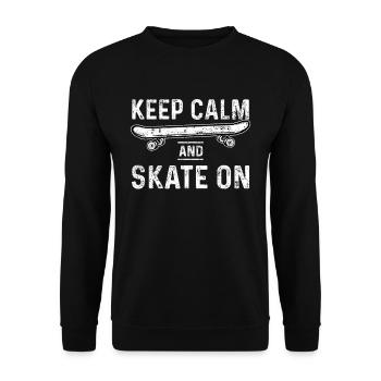 Skateboarden Skateboard - Unisex Pullover - Schwarz - Vorne - Alina (178cm) & Michal (187cm)