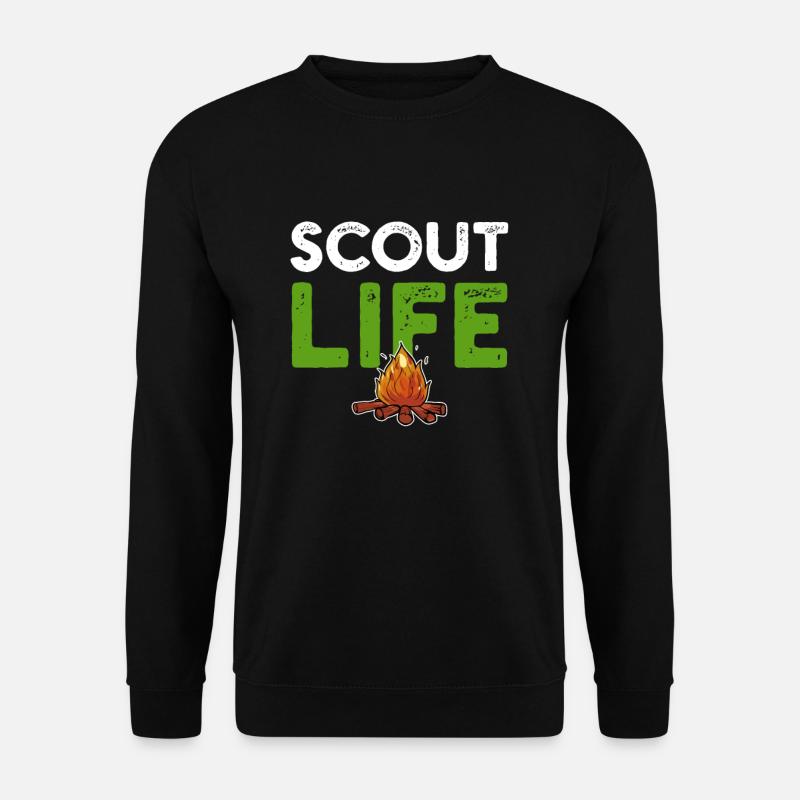 Scout camp fire - Unisex Sweatshirt - black
