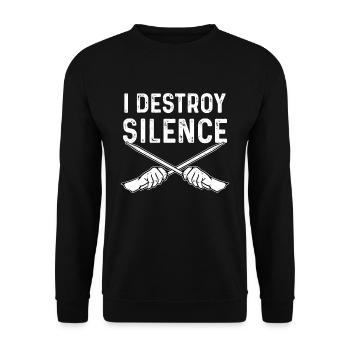 Pilon de batteur - Sweat-shirt Unisexe - noir - Devant - Alina (178cm) & Michal (187cm)