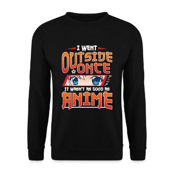 Anime - Sweat-shirt Unisexe - noir - Devant - Alina (178cm) & Michal (187cm)