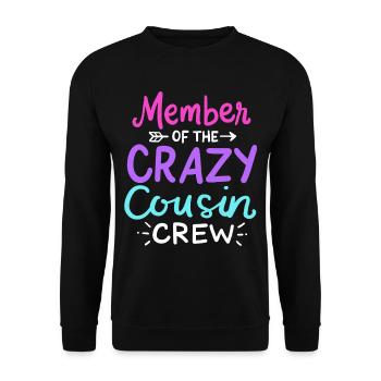 cousin - Unisex Sweatshirt - black - Front - Alina (178cm) & Michal (187cm)