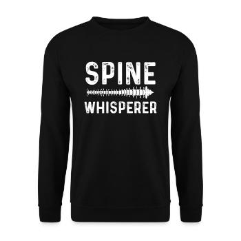 Spine Chiropractor Chiropractic - Unisex Sweatshirt - black - Front - Alina (178cm) & Michal (187cm)