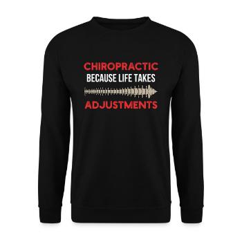 Chiropraktiker Chiropraktik - Unisex Pullover - Schwarz - Vorne - Alina (178cm) & Michal (187cm)