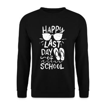 Letzter Schultag der Sommerferien - Unisex Pullover - Schwarz - Vorne - Alina (178cm) & Michal (187cm)