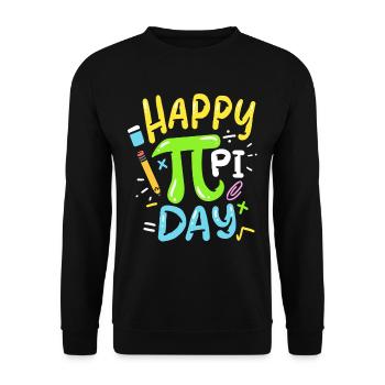 Pi-Tag-Mathematik - Unisex Pullover - Schwarz - Vorne - Alina (178cm) & Michal (187cm)
