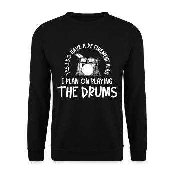drummer - Unisex Sweatshirt - black - Front - Alina (178cm) & Michal (187cm)