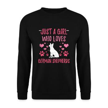 German shepherd dog - Unisex Sweatshirt - black - Front - Alina (178cm) & Michal (187cm)