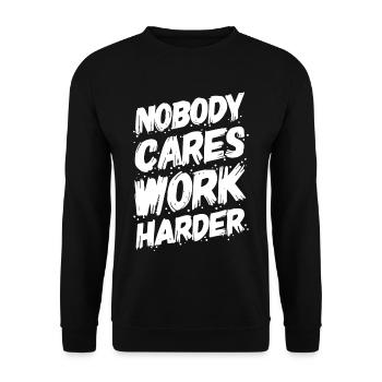 Gym training motivating - Unisex Sweatshirt - black - Front - Alina (178cm) & Michal (187cm)