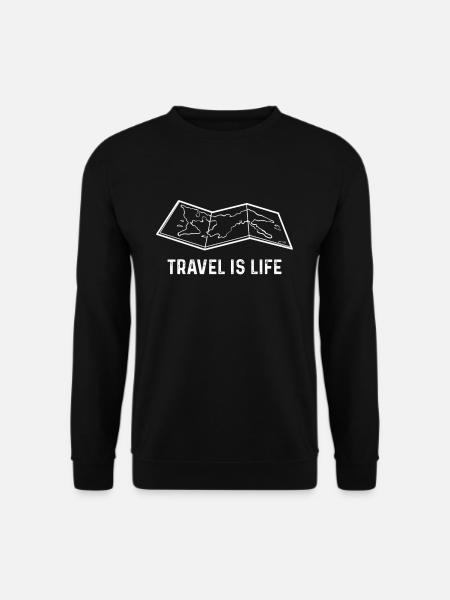 Reisen - Unisex Pullover - Schwarz