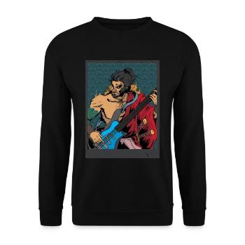 guitar player - Unisex Sweatshirt - black - Front - Alina (178cm) & Michal (187cm)