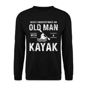 kayak - Unisex Sweatshirt - black - Front - Alina (178cm) & Michal (187cm)