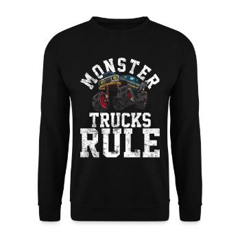 Monster Trucks - Unisex Sweatshirt - black - Front - Alina (178cm) & Michal (187cm)