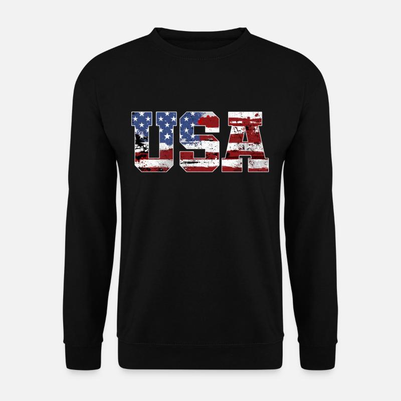 Drapeau USA - Sweat-shirt Unisexe - noir