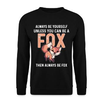 Füchse - Unisex Pullover - Schwarz - Vorne - Alina (178cm) & Michal (187cm)