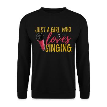 singing - Unisex Sweatshirt - black - Front - Alina (178cm) & Michal (187cm)