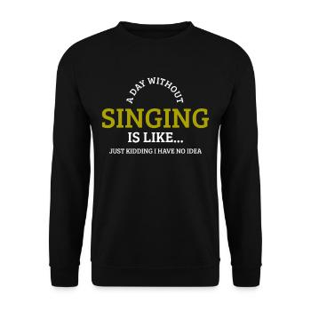 Singen Sängerin Musikerin - Unisex Pullover - Schwarz - Vorne - Alina (178cm) & Michal (187cm)