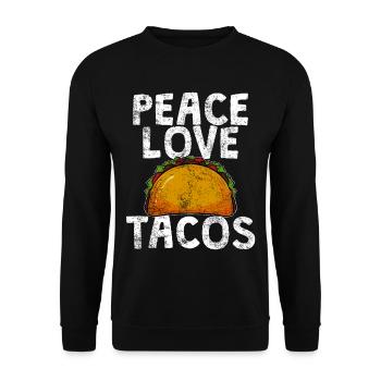 tacos - Unisex Sweatshirt - black - Front - Alina (178cm) & Michal (187cm)