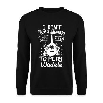 Ukulélé - Sweat-shirt Unisexe - noir - Devant - Alina (178cm) & Michal (187cm)