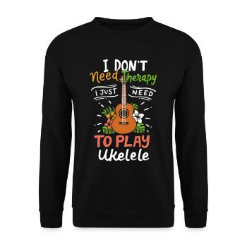 Ukulele - Unisex Pullover - Schwarz - Vorne - Alina (178cm) & Michal (187cm)