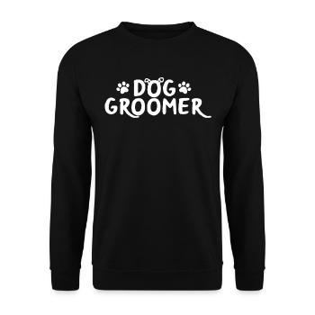 Hunde Friseur Trimmer - Unisex Pullover - Schwarz - Vorne - Alina (178cm) & Michal (187cm)