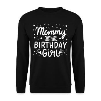 Birthday girl child mother - Unisex Sweatshirt - black - Front - Alina (178cm) & Michal (187cm)