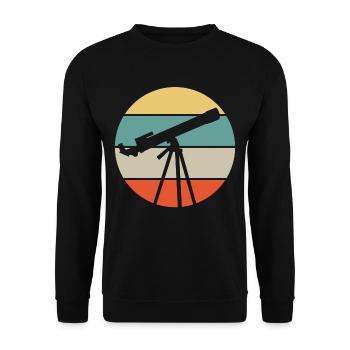 Teleskop Astronomie - Unisex Pullover - Schwarz - Vorne - Alina (178cm) & Michal (187cm)