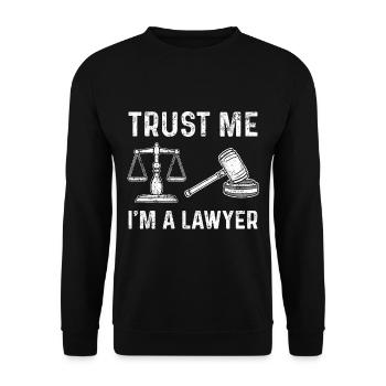 Avocat drôle - Sweat-shirt Unisexe - noir - Devant - Alina (178cm) & Michal (187cm)