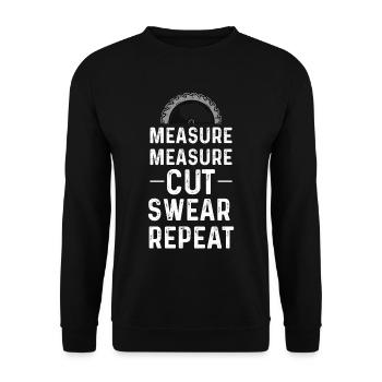 Menuiserie menuiserie - Sweat-shirt Unisexe - noir - Devant - Alina (178cm) & Michal (187cm)