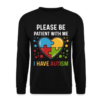 autisme - Sweat-shirt Unisexe - noir - Devant - Alina (178cm) & Michal (187cm)