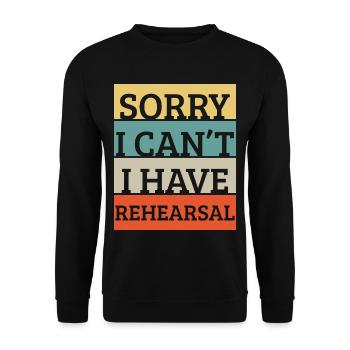 theatre - Unisex Sweatshirt - black - Front - Alina (178cm) & Michal (187cm)
