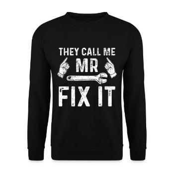 Handwerker Heimwerker - Unisex Pullover - Schwarz - Vorne - Alina (178cm) & Michal (187cm)