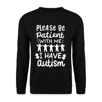 autisme - Sweat-shirt Unisexe - noir - Devant - Alina (178cm) & Michal (187cm)