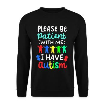 Autisme autiste - Sweat-shirt Unisexe - noir - Devant - Alina (178cm) & Michal (187cm)