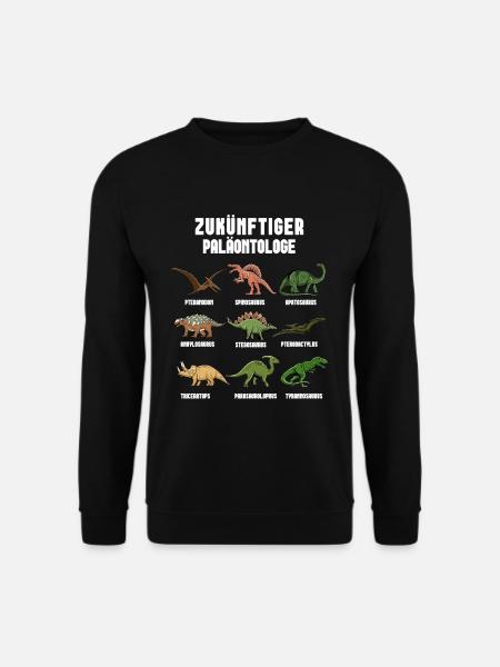 Die Zukunft - Dinosaurier Paläontologe! - Unisex Pullover - Schwarz