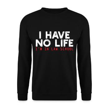 Law student - Unisex Sweatshirt - black - Front - Alina (178cm) & Michal (187cm)