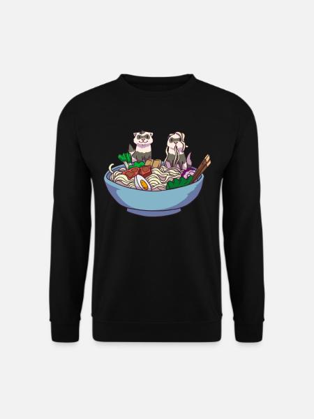 Furet ramen anime kawaii - Sweat-shirt Unisexe - noir