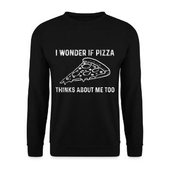 Pizza pizza - Sweat-shirt Unisexe - noir - Devant - Alina (178cm) & Michal (187cm)