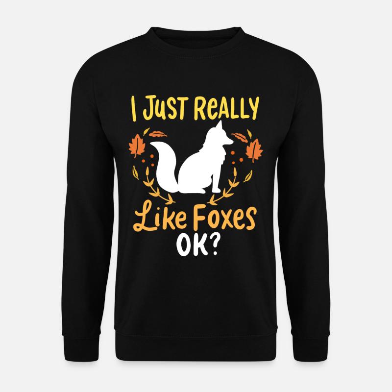 Fox foxes - Unisex Sweatshirt - black