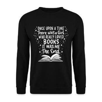 Read books - Unisex Sweatshirt - black - Front - Alina (178cm) & Michal (187cm)