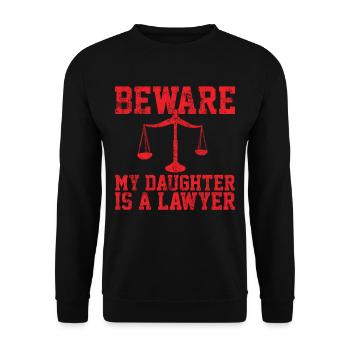 Anwalt Rechtsanwalt - Unisex Pullover - Schwarz - Vorne - Alina (178cm) & Michal (187cm)